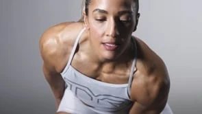 TYR Base Kinetic™ Women's High Neck Big Logo Sports Bra - Heather 11 TYR Base Kinetic™ Women's High Neck Big Logo Sports Bra - Heather - Image 11