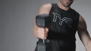 TYR ClimaDry™ Men's Big Logo Tech Tank - Solid / Heather 7 TYR ClimaDry™ Men's Big Logo Tech Tank - Solid / Heather - Image 7