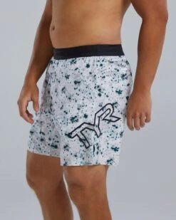 TYR Hydrosphere™ Men's Lined 7" Unbroken Big Logo Shorts - Fleck -Tyr B44020 186 alt03