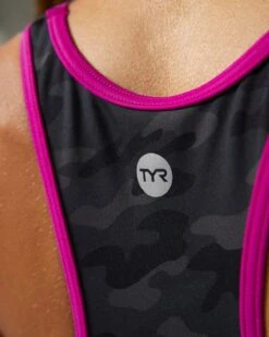 TYR Durafast Elite® Women's Lyn Racerback - Blackout Camo -Tyr BLYFBC7A 001 alt09