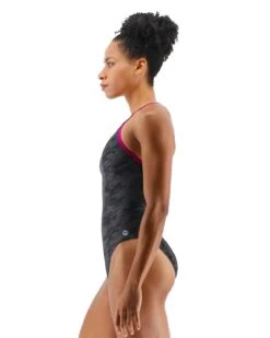 TYR Durafast Elite® Women's Diamond Controlfit Swimsuit - Blackout Camo -Tyr DFBC7A 001 alt03
