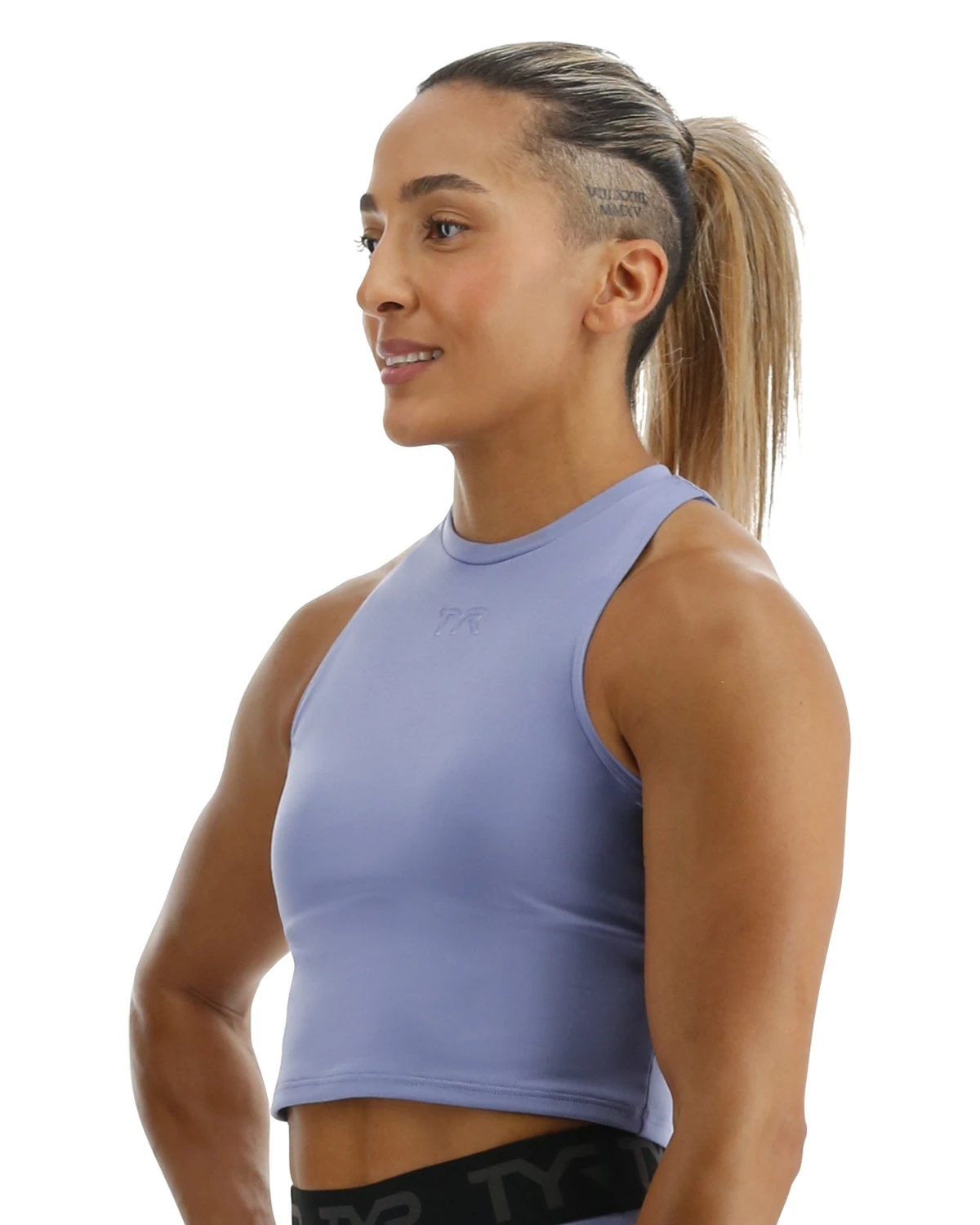 TYR Base Kinetic™ Women's Cropped High Neck Tank - Solid 3 TYR Base Kinetic™ Women's Cropped High Neck Tank - Solid - Image 3