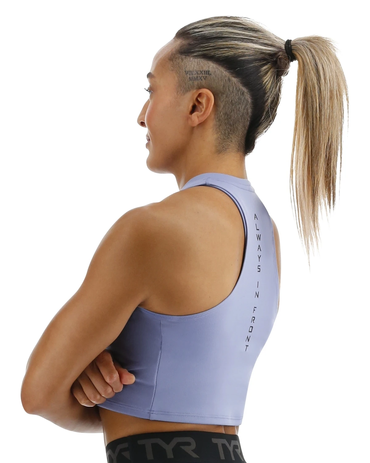 TYR Base Kinetic™ Women's Cropped High Neck Tank - Solid 4 TYR Base Kinetic™ Women's Cropped High Neck Tank - Solid - Image 4