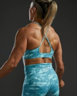 TYR Base Kinetic™ Women's High Neck Sports Bra - Aqueous -Tyr FGHAQ3A 988 alt08