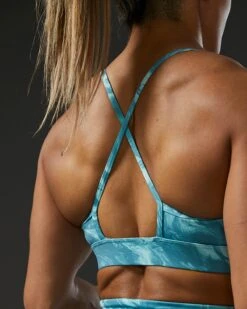 TYR Base Kinetic™ Women's High Neck Sports Bra - Aqueous -Tyr FGHAQ3A 988 alt09