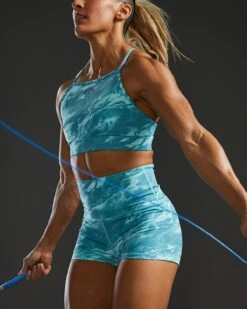 TYR Base Kinetic™ Women's High Neck Sports Bra - Aqueous -Tyr FGHAQ3A 988 alt10