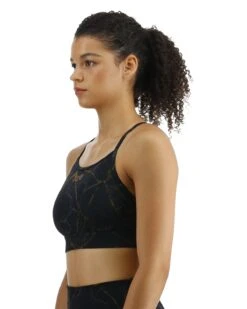 TYR Base Kinetic™ Women's High Neck Sports Bra - Goldstone -Tyr FGHGO3A 001 alt02