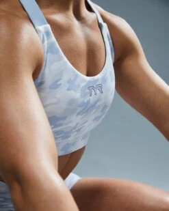 TYR Base Kinetic™ Women's Crossback Sports Bra - Whiteout Camo -Tyr FGPWC3A 100 alt10