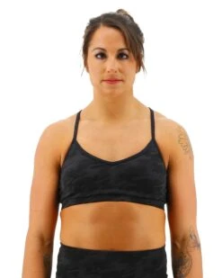 TYR Base Kinetic™ Women's V-Neck Sports Bra - Blackout Camo