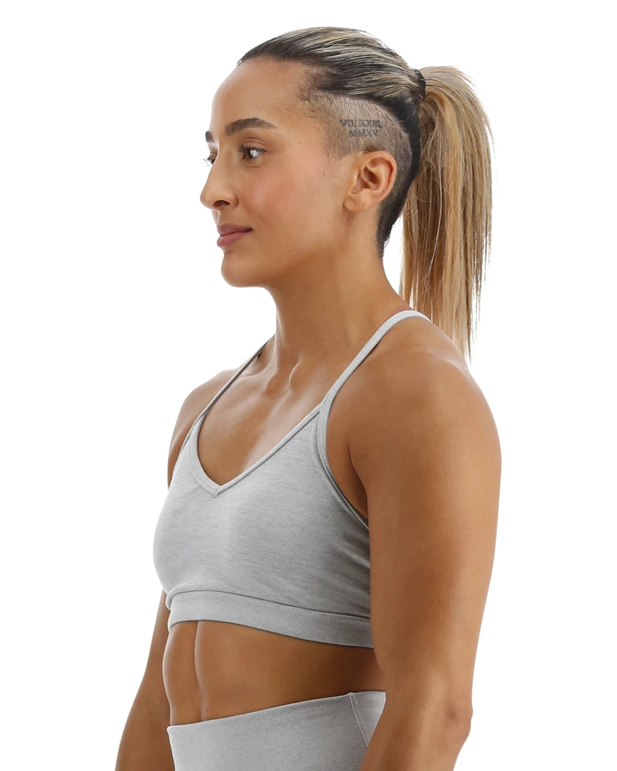 TYR Base Kinetic™ Women's V-Neck Sports Bra - Heather 3 TYR Base Kinetic™ Women's V-Neck Sports Bra - Heather - Image 3