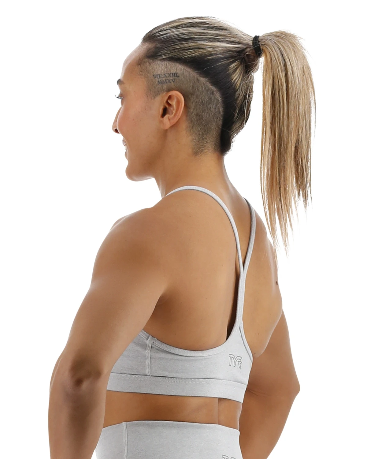 TYR Base Kinetic™ Women's V-Neck Sports Bra - Heather 4 TYR Base Kinetic™ Women's V-Neck Sports Bra - Heather - Image 4