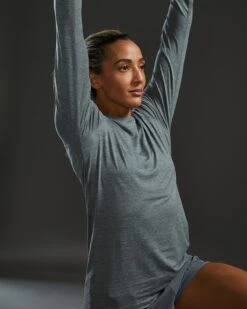 TYR ClimaDry™ Women's Raglan Long Sleeve Tee - Solid / Heather -Tyr FPTLRS3A 966 alt07