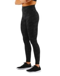 TYR Base Kinetic™ Women's High-Rise Full Length Leggings- Blackout Camo -Tyr FTFMRB3A 001 alt04