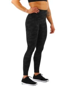 TYR Base Kinetic™ Women's High-Rise Full Length Leggings- Blackout Camo -Tyr FTFMRB3A 001 alt06