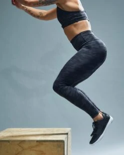 TYR Base Kinetic™ Women's High-Rise Full Length Leggings- Blackout Camo -Tyr FTFMRB3A 001 alt08