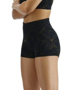 TYR Base Kinetic™ Women's High-Rise 2" Logo Short - Goldstone -Tyr FTHRSG3A 001 alt02