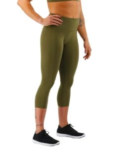 TYR Base Kinetic™ Women's High-Rise 3/4 Leggings - Solid -Tyr FTTMRS3A 932 alt06