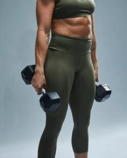 TYR Base Kinetic™ Women's High-Rise 3/4 Leggings - Solid -Tyr FTTMRS3A 932 alt07