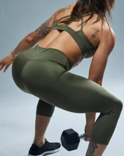 TYR Base Kinetic™ Women's High-Rise 3/4 Leggings - Solid -Tyr FTTMRS3A 932 alt10