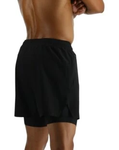 TYR Hydrosphere™ Men's Lined 6" Momentum Big Logo Shorts - Solid -Tyr MMSLSL3A 001 alt05
