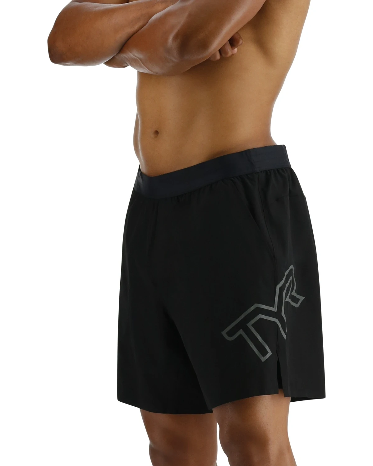 TYR Hydrosphere™ Men's Lined 7" Unbroken Big Logo Shorts - Solid 3 TYR Hydrosphere™ Men's Lined 7" Unbroken Big Logo Shorts - Solid - Image 3