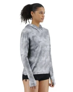 TYR SunDefense™ Women's Vented Hooded Shirt - Turbulent -Tyr PLHTUR7A 988 alt06