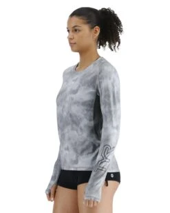 TYR SunDefense™ Women's Vented Long Sleeve Crew Shirt - Turbulent -Tyr PLSTUR7A 988 alt03