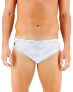 TYR Durafast EliteĀ® Men's Brief Swimsuit - Whiteout Camo