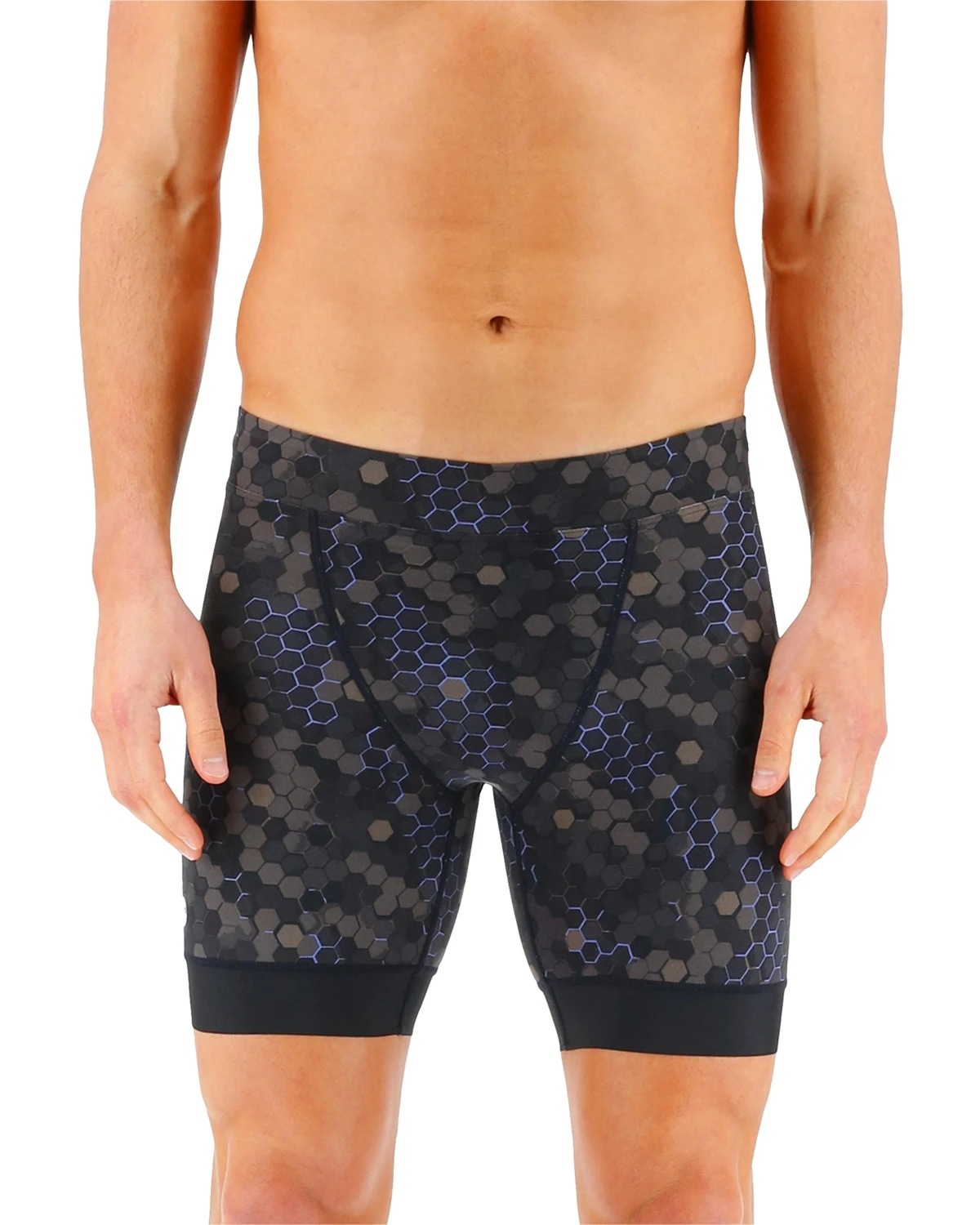 TYR Durafast Elite® Men's Workout Jammer Swimsuit - Carbon Hex 1 TYR Durafast Elite® Men's Workout Jammer Swimsuit - Carbon Hex