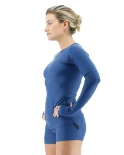 TYR Women's Belize Long Sleeve Rashguard - Solid -Tyr SWFNL7A 139 alt03