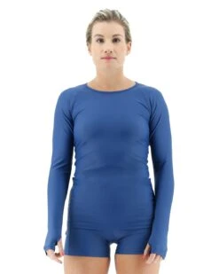 TYR Women's Belize Long Sleeve Rashguard - Solid