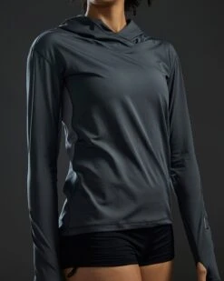 TYR SunDefense™ Women's Vented Long Sleeve Crew Shirt - Solid -Tyr TSFPLH7A 927 alt07