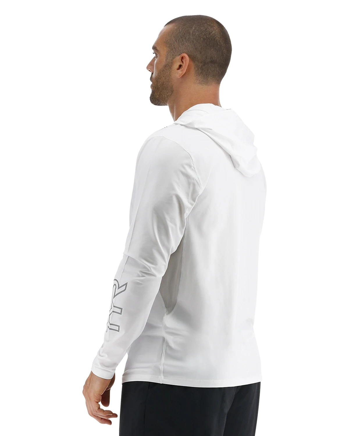 TYR SunDefense™ Men's Vented Hooded Shirt - Solid 3 TYR SunDefense™ Men's Vented Hooded Shirt - Solid - Image 3