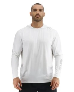 TYR SunDefense™ Men's Vented Hooded Shirt - Solid