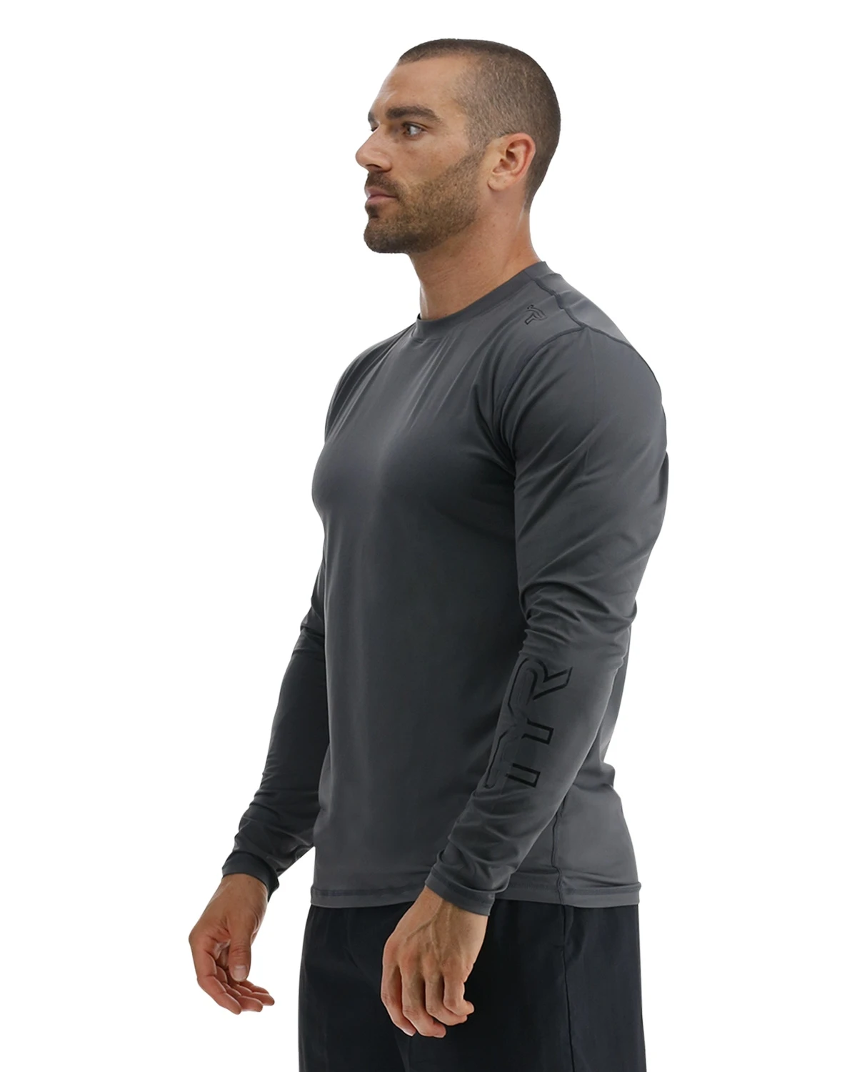 TYR SunDefense™ Men's Vented Long Sleeve Crew Shirt - Solid 4 TYR SunDefense™ Men's Vented Long Sleeve Crew Shirt - Solid - Image 4