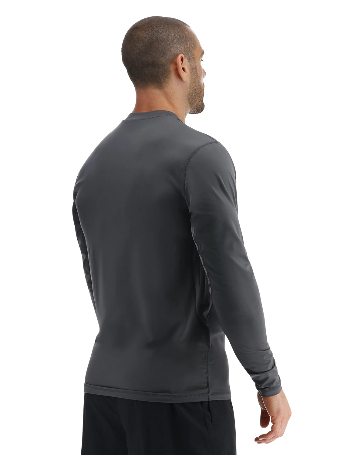 TYR SunDefense™ Men's Vented Long Sleeve Crew Shirt - Solid 5 TYR SunDefense™ Men's Vented Long Sleeve Crew Shirt - Solid - Image 5