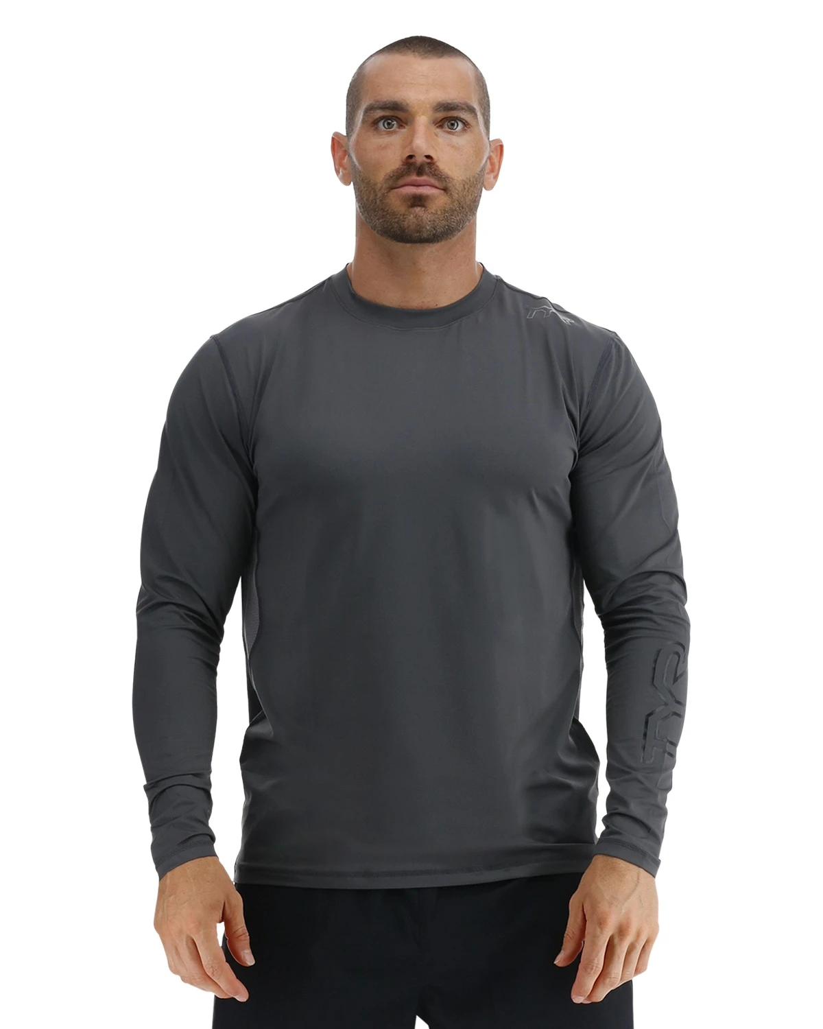 TYR SunDefense™ Men's Vented Long Sleeve Crew Shirt - Solid 1 TYR SunDefense™ Men's Vented Long Sleeve Crew Shirt - Solid