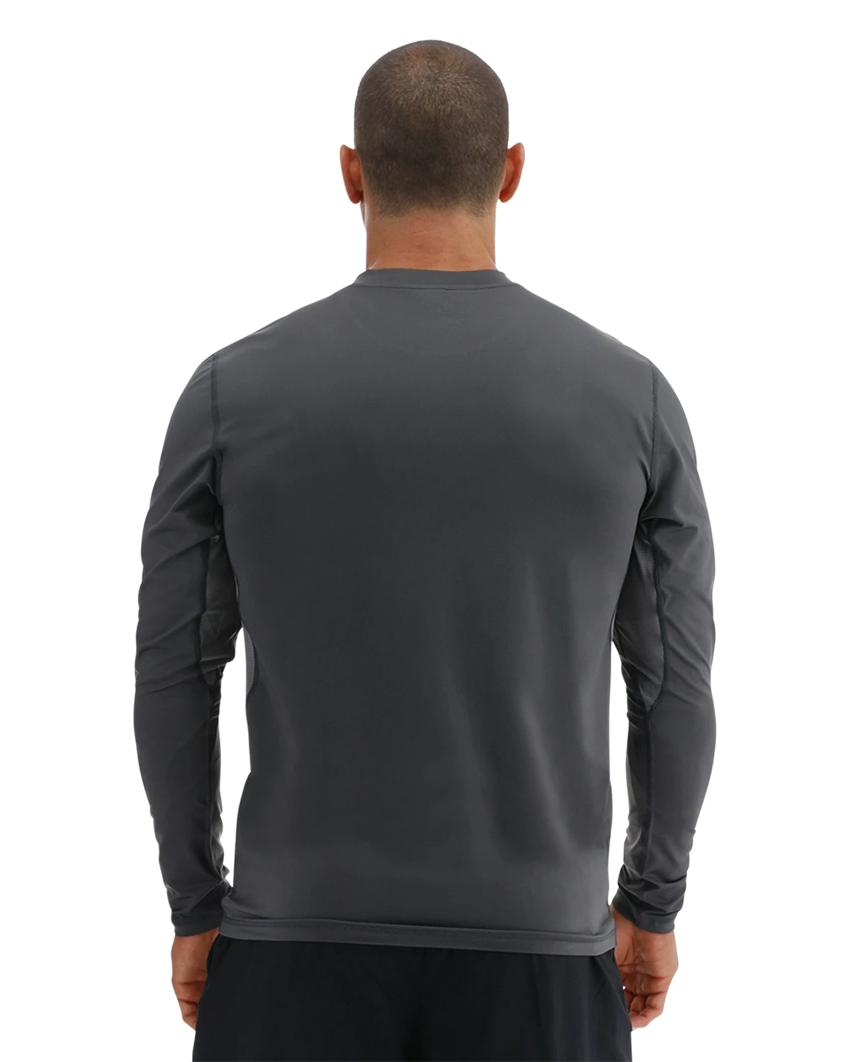 TYR SunDefense™ Men's Vented Long Sleeve Crew Shirt - Solid 2 TYR SunDefense™ Men's Vented Long Sleeve Crew Shirt - Solid - Image 2