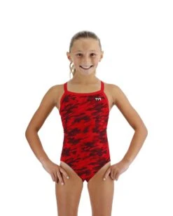 TYR Durafast Elite® Girls' Diamondfit Swimsuit - Camo -Tyr dcam7y 610 alt03 2