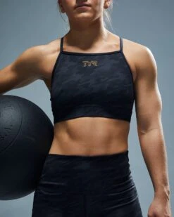 TYR Base Kinetic™ Women's High Neck Sports Bra - Blackout Camo 16 TYR Base Kinetic™ Women's High Neck Sports Bra - Blackout Camo -Tyr fghbc3a 001 alt07