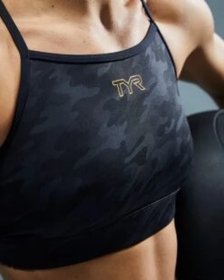 TYR Base Kinetic™ Women's High Neck Sports Bra - Blackout Camo 18 TYR Base Kinetic™ Women's High Neck Sports Bra - Blackout Camo -Tyr fghbc3a 001 alt09