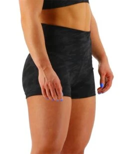 TYR Base Kinetic™ Women's High-Rise 2" Shorts - Blackout Camo -Tyr ftmrsb3a 001 alt06
