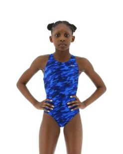 TYR Durafast EliteĀ® Girls' Maxfit Swimsuit - Camo