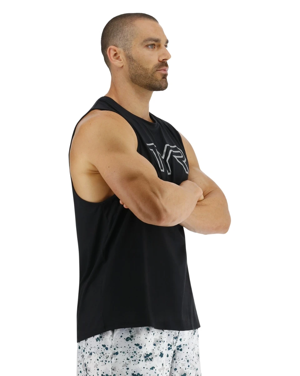 TYR ClimaDry™ Men's Big Logo Tech Tank - Solid / Heather 6 TYR ClimaDry™ Men's Big Logo Tech Tank - Solid / Heather - Image 6