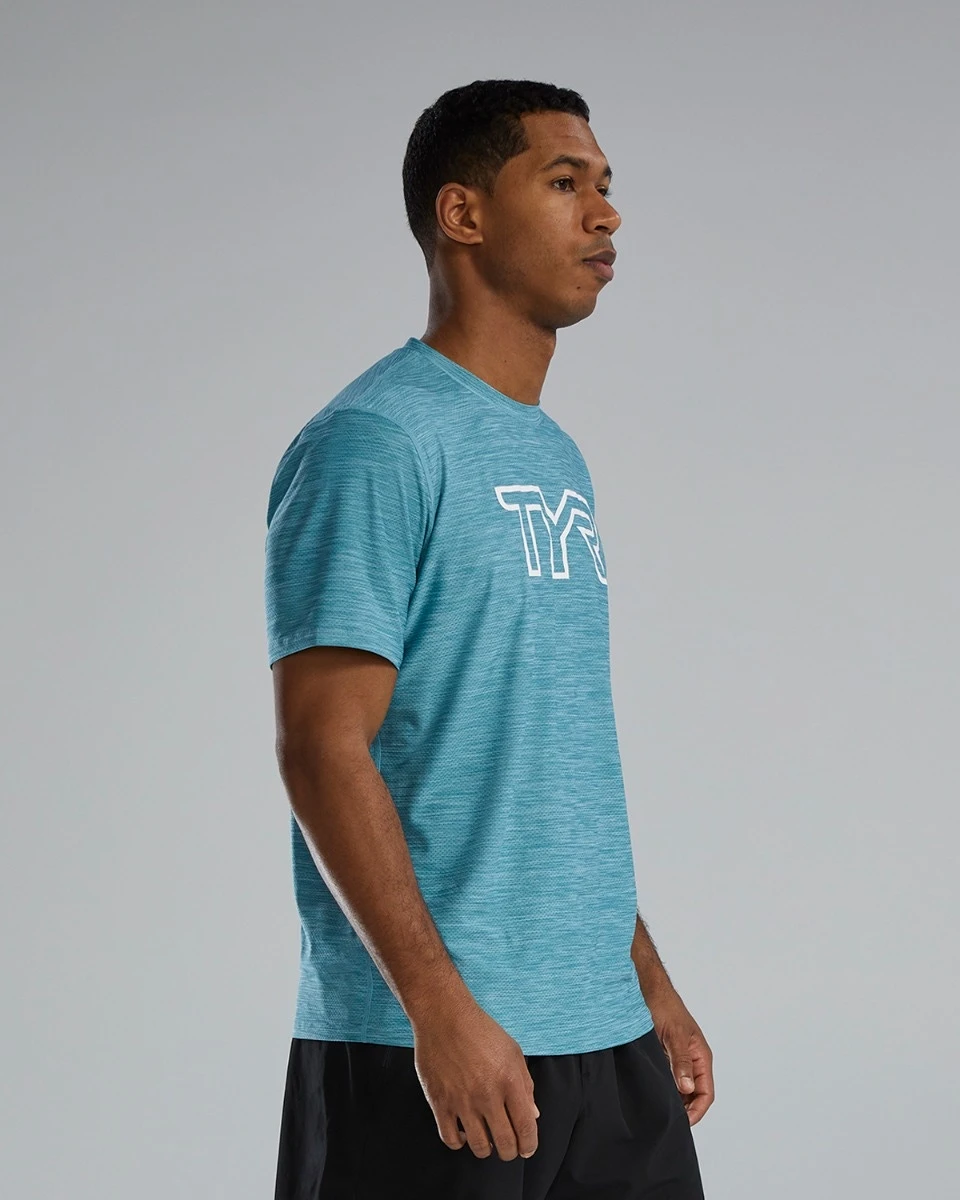 TYR Airtec™ Men's Big Logo Tee - Solid / Heather 4 TYR Airtec™ Men's Big Logo Tee - Solid / Heather - Image 4