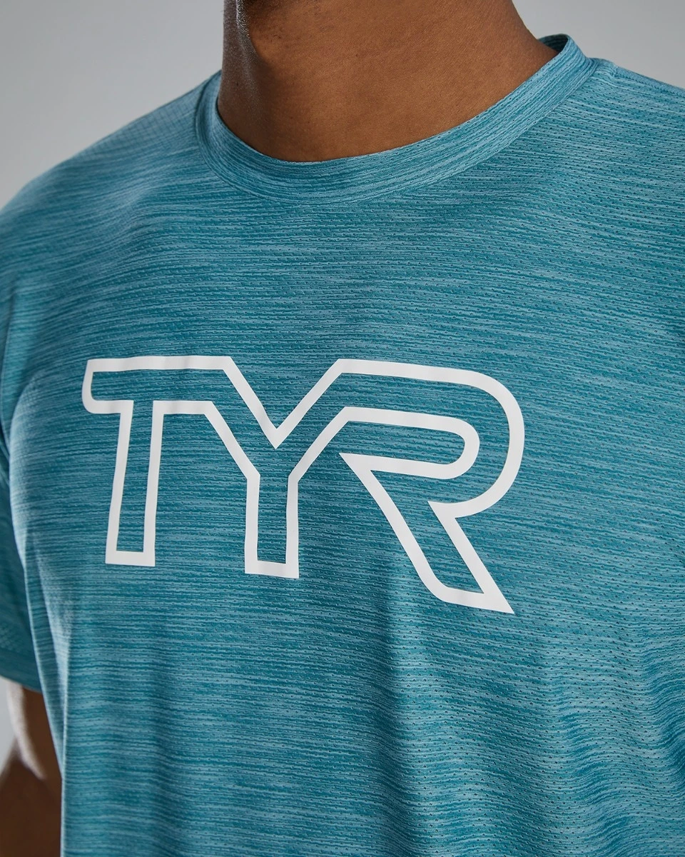 TYR Airtec™ Men's Big Logo Tee - Solid / Heather 6 TYR Airtec™ Men's Big Logo Tee - Solid / Heather - Image 6