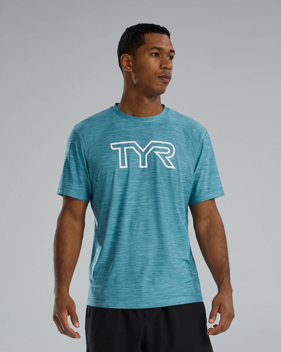 TYR Airtec™ Men's Big Logo Tee - Solid / Heather 1 TYR Airtec™ Men's Big Logo Tee - Solid / Heather