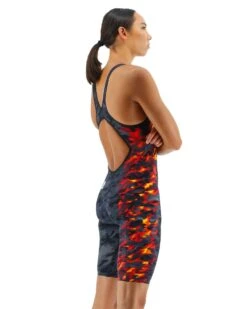 TYR Women's Venzo™ Open Back Swimsuit - Camo Fire -Tyr vzcfob6a 937 alt04