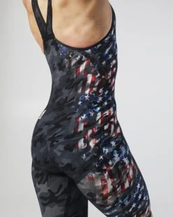 TYR Women's Venzo™ Closed Back - USA Blackout Camo -Tyr vzcucb6a 921 alt07