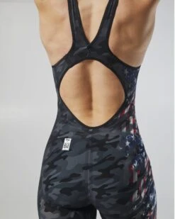 TYR Women's Venzo™ Open Back - USA Blackout Camo -Tyr vzcuob6a 921 alt07